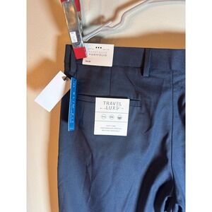 Perry Ellis Men's Slim Fit Portfolio Travel‎ Lux Dress Pant 34x30 Navy NEW NWT